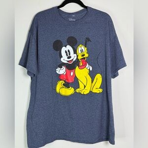 Disney Mickey & Pluto‎ Navy Short Sleeve XL t-shirt Disneyland, Disney World